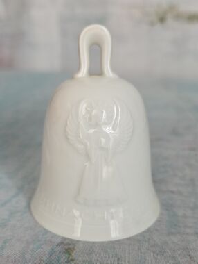 White Porcelain Angel and Star Bell 1972